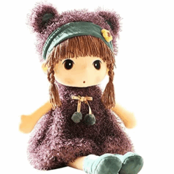 Uposao Muñeca de tela para bebé con ropa y pelo, 45 cm, bonito juguete de ragdoll de peluche, muñeca de bebé, princesa, para dormir para niños pequeños como regalo de cumpleaños